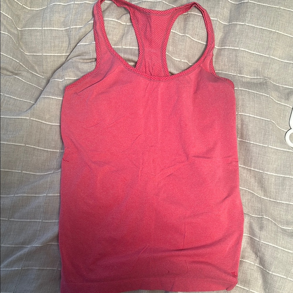 Under Armour Women's Pink/Red Athletic Tank Top